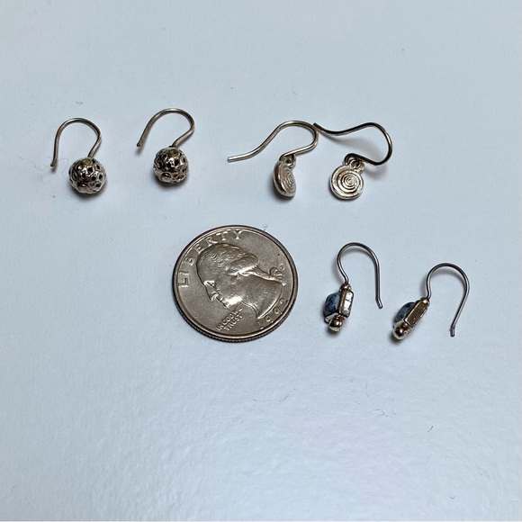 (Set of 3) Mini Dangle Earrings - .925 - Picture 2 of 2